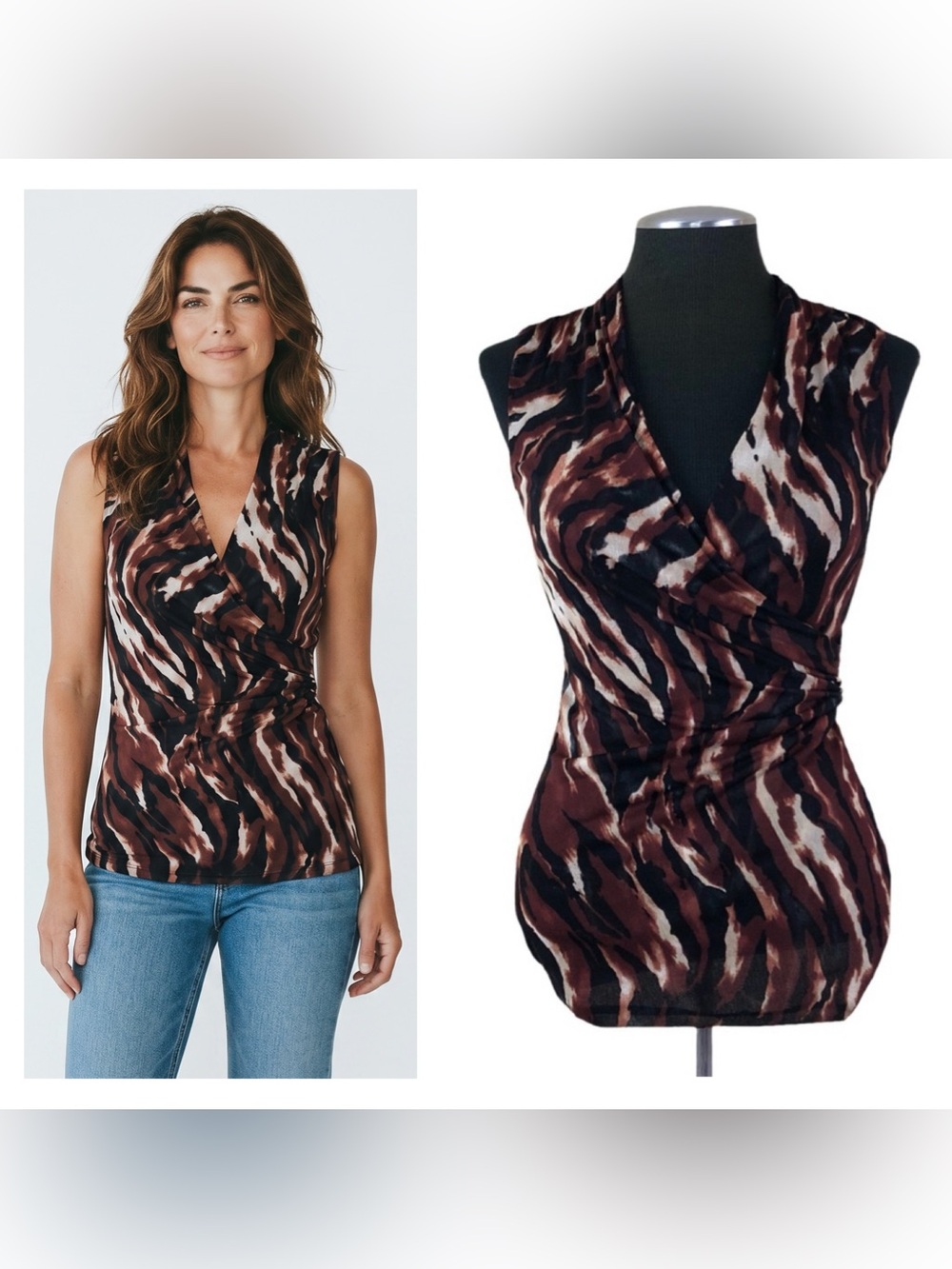 🆕 Classiques Entier - Silk Blend Animal Print Stretch Top - Nordstrom